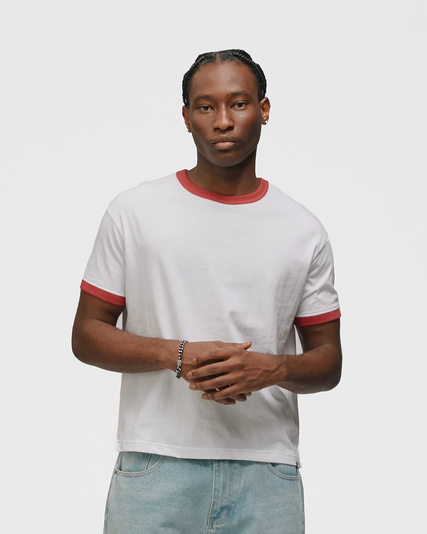 Ringer T-Shirt - Red - Image 3