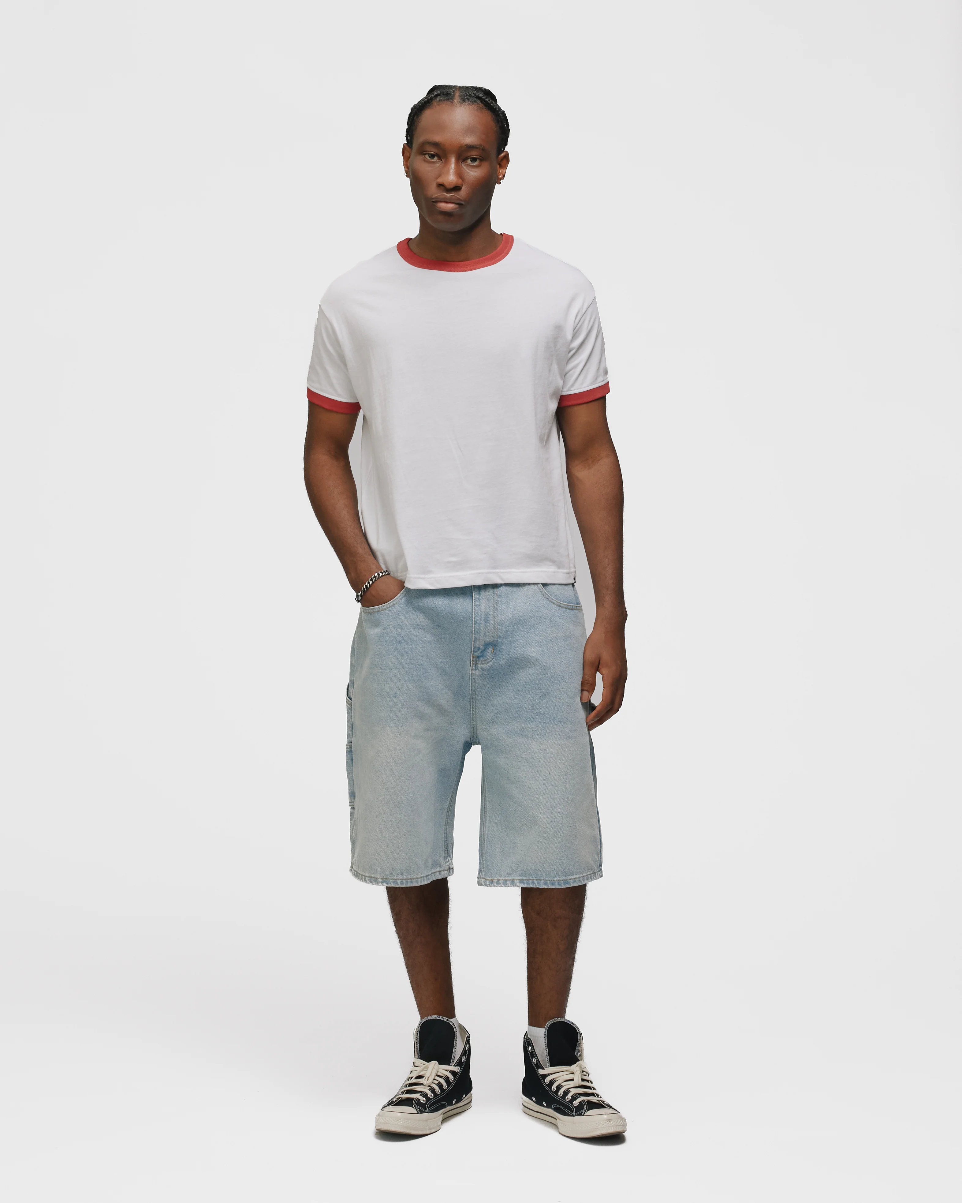 Ringer T-Shirt - Red - Image 4