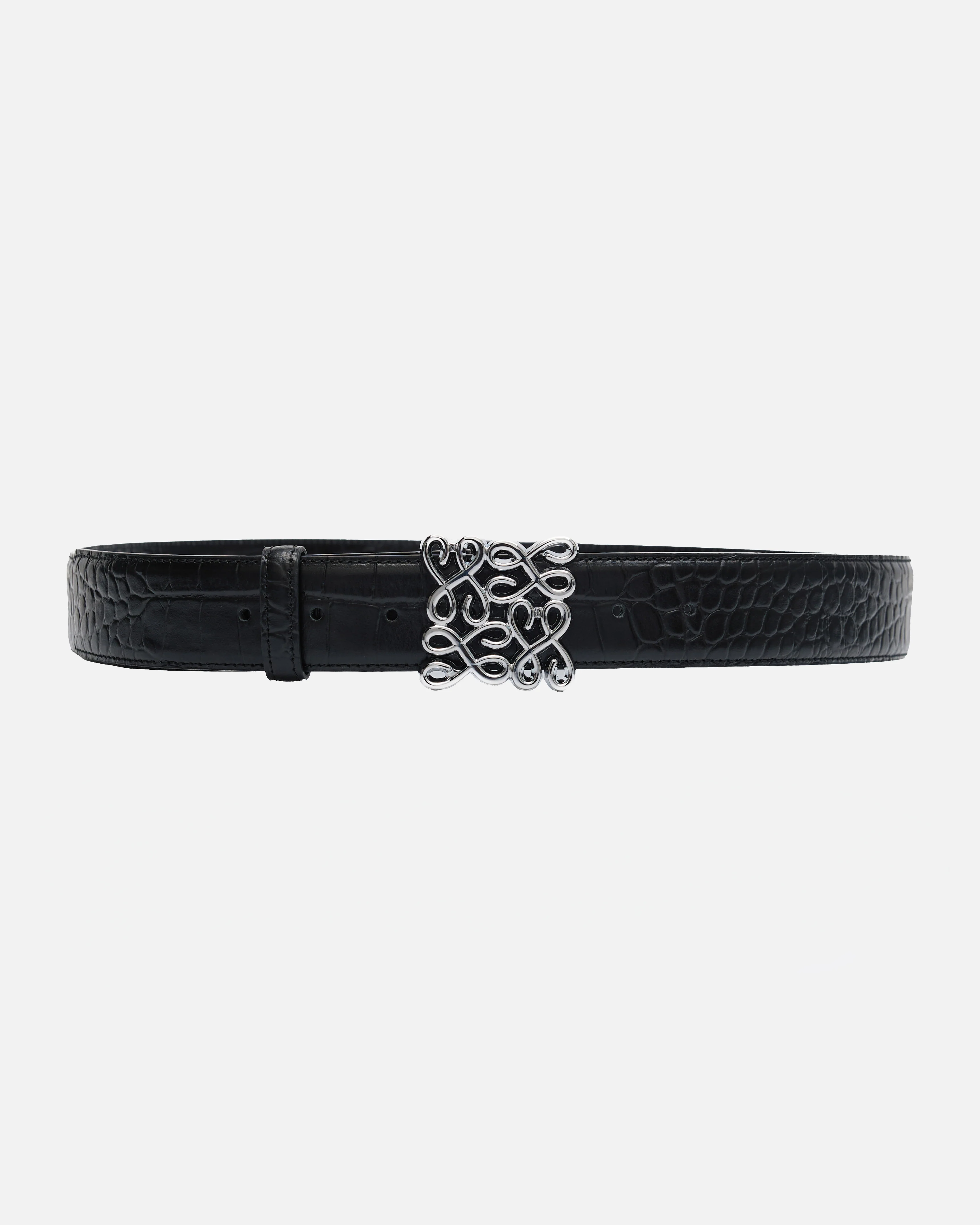 Signature Belt - Crocodile Black