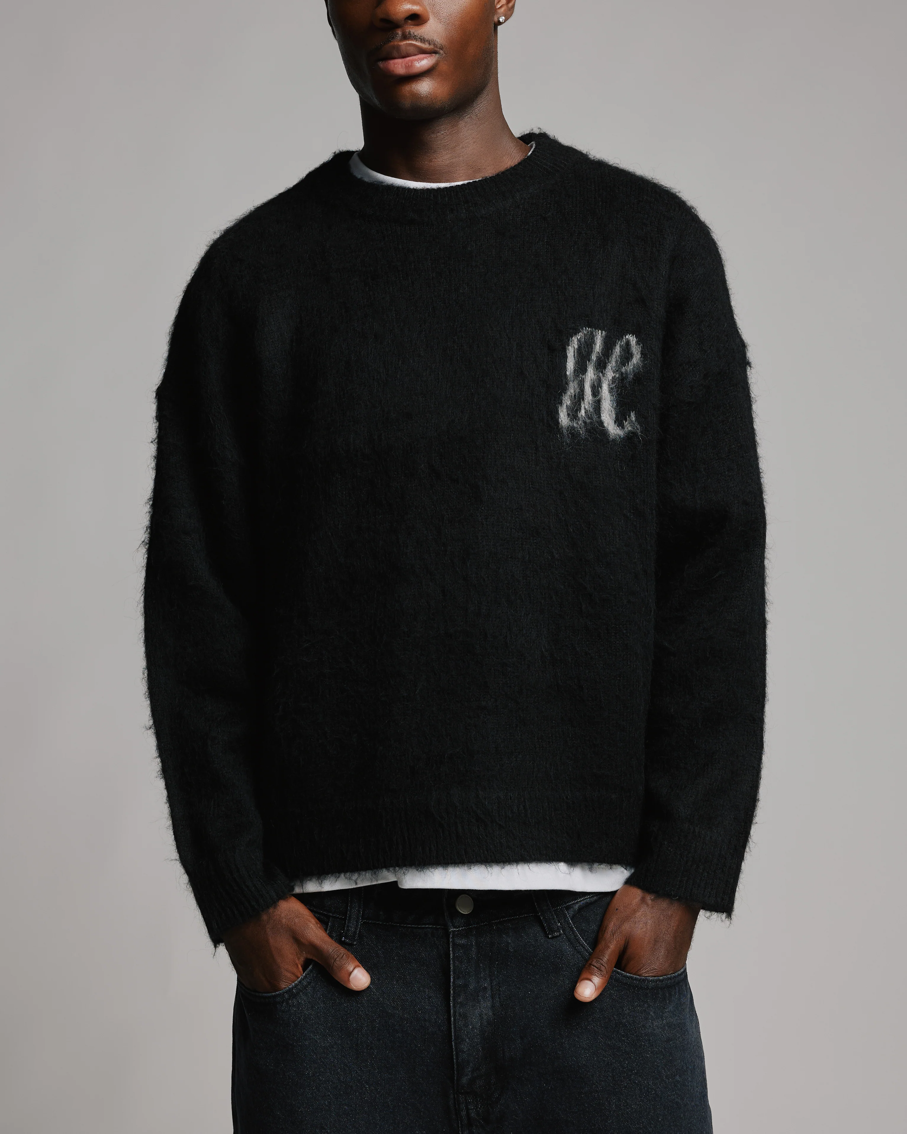 Signature Mohair Sweater - Black - Image 3