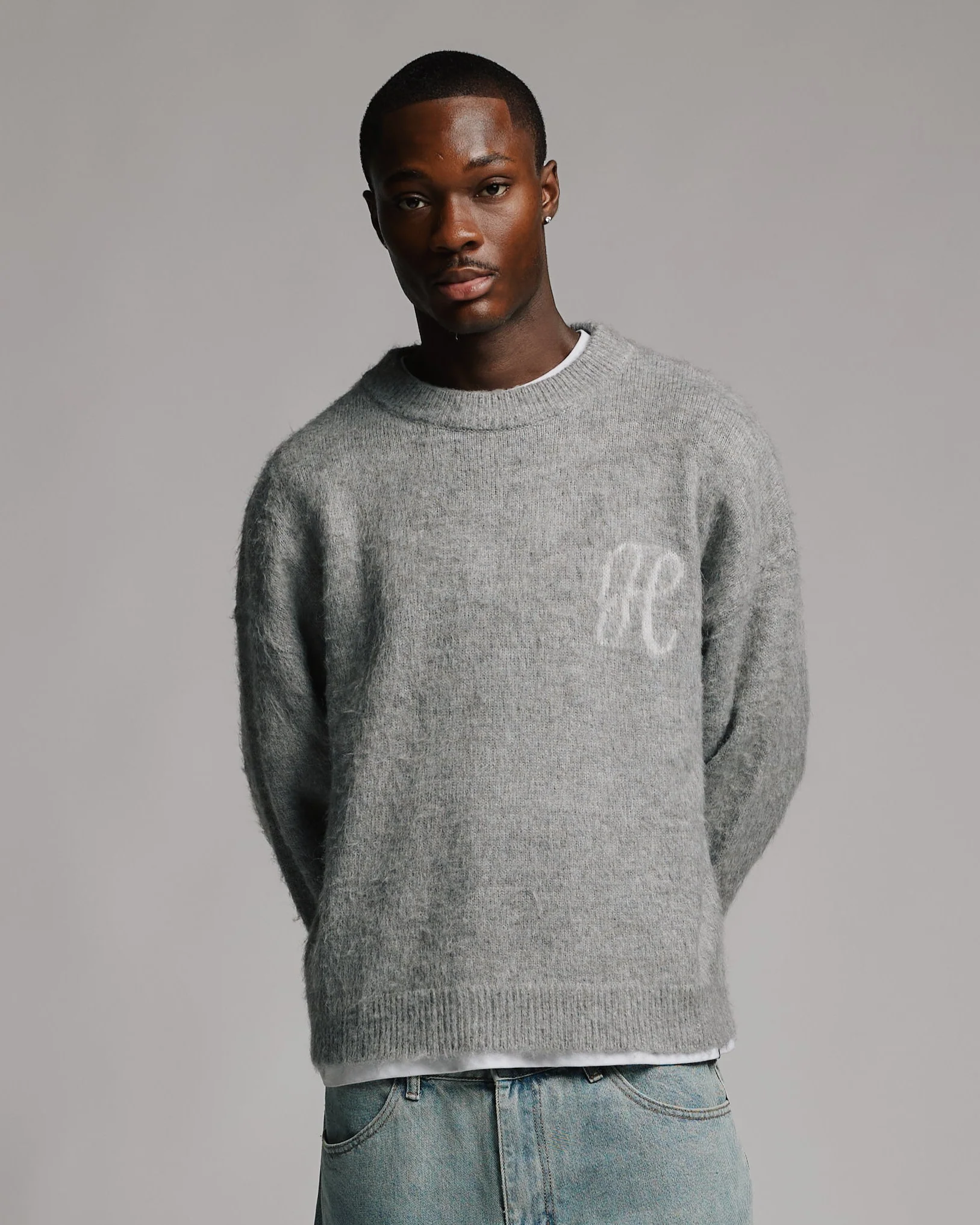Signature Mohair Sweater - Grey - Image 3