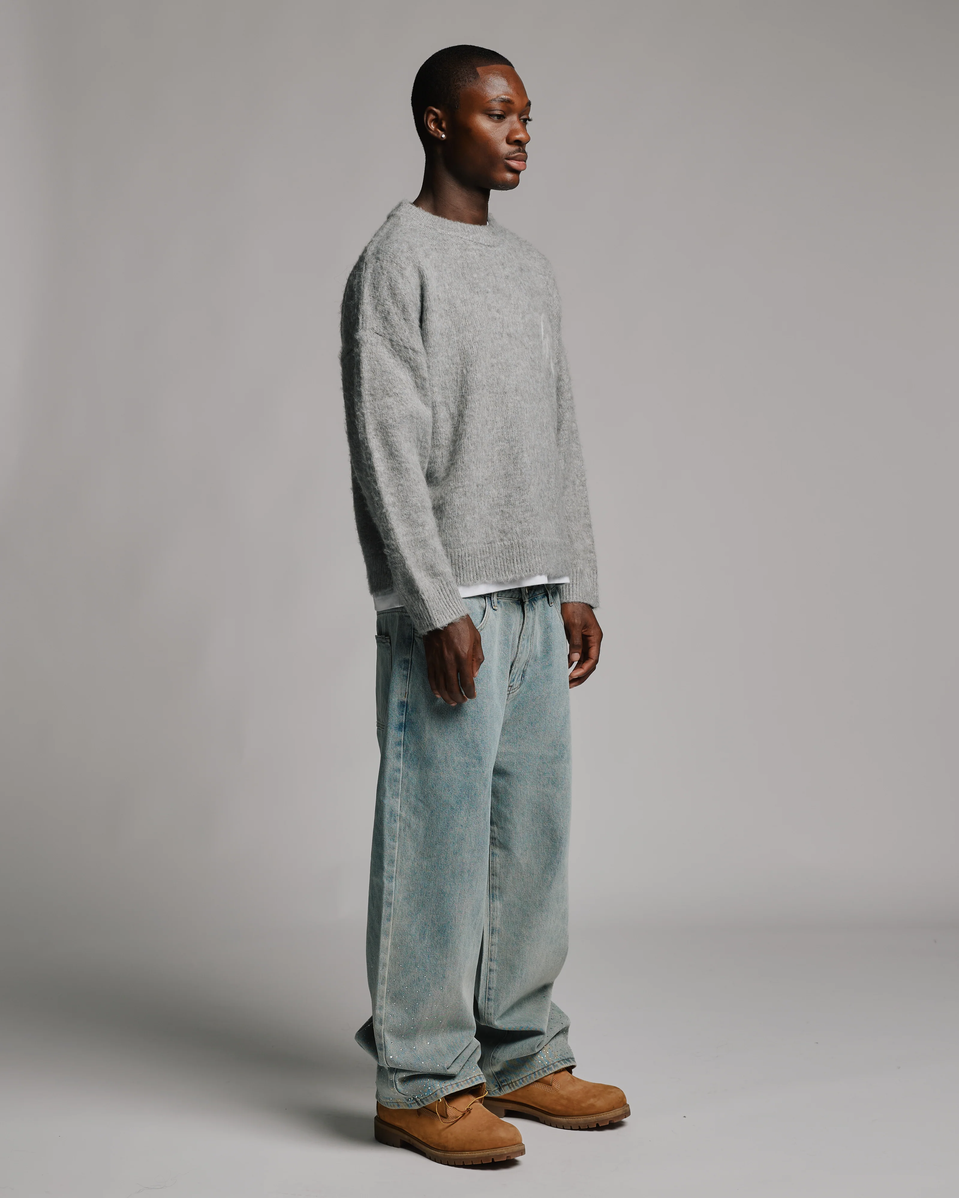 Signature Mohair Sweater - Grey - Image 4