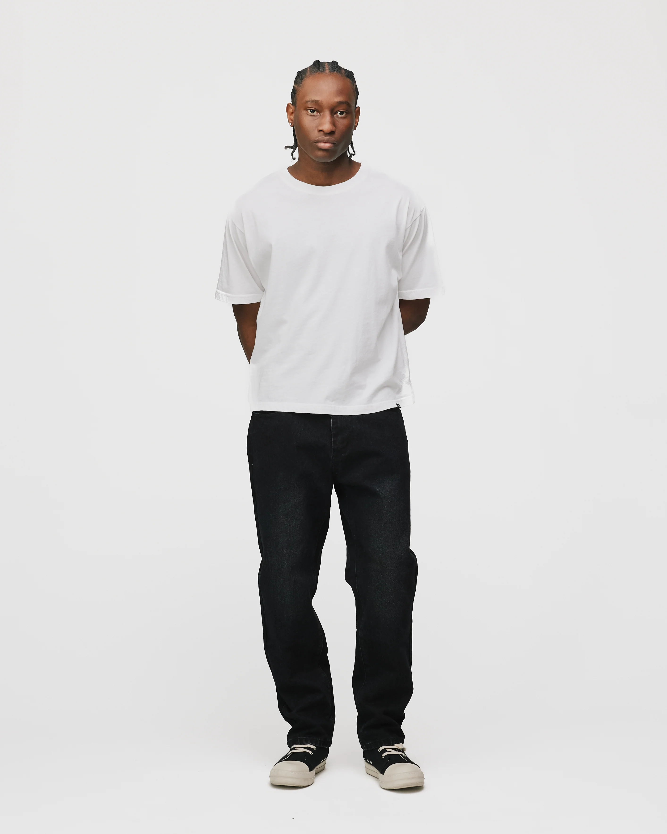 Slim Denim Pants - Washed Black - Image 4