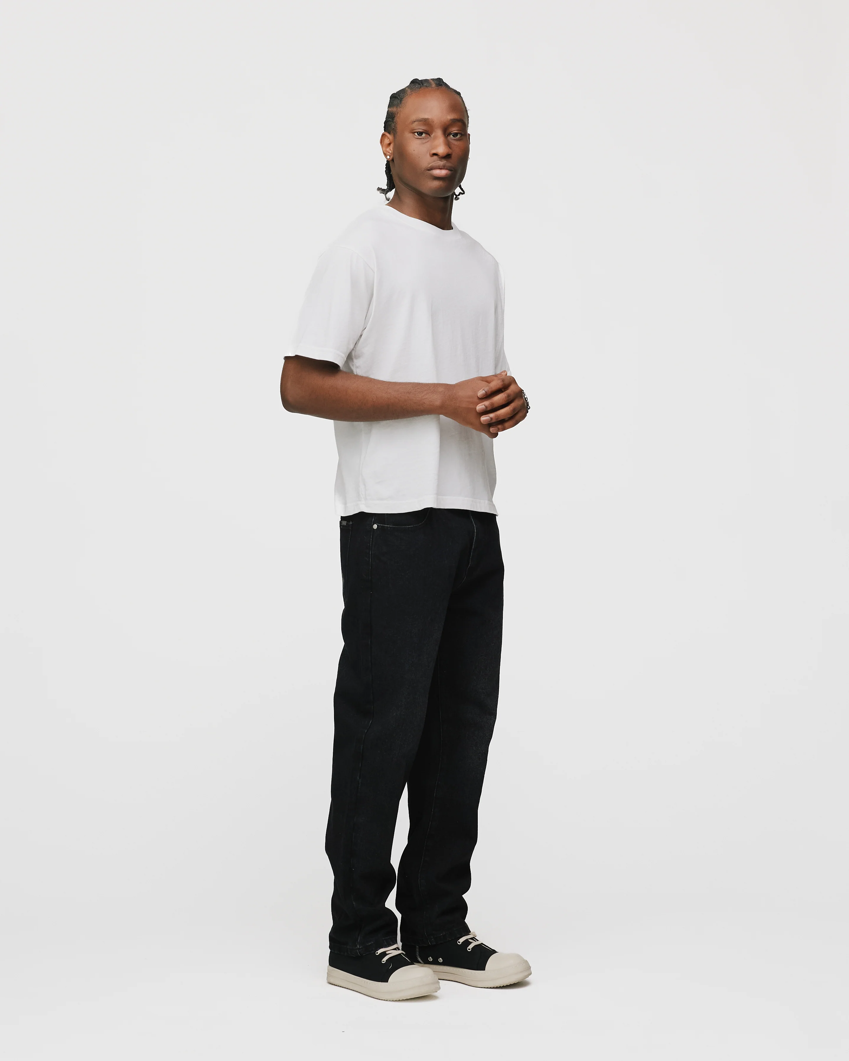 Slim Denim Pants - Washed Black - Image 5