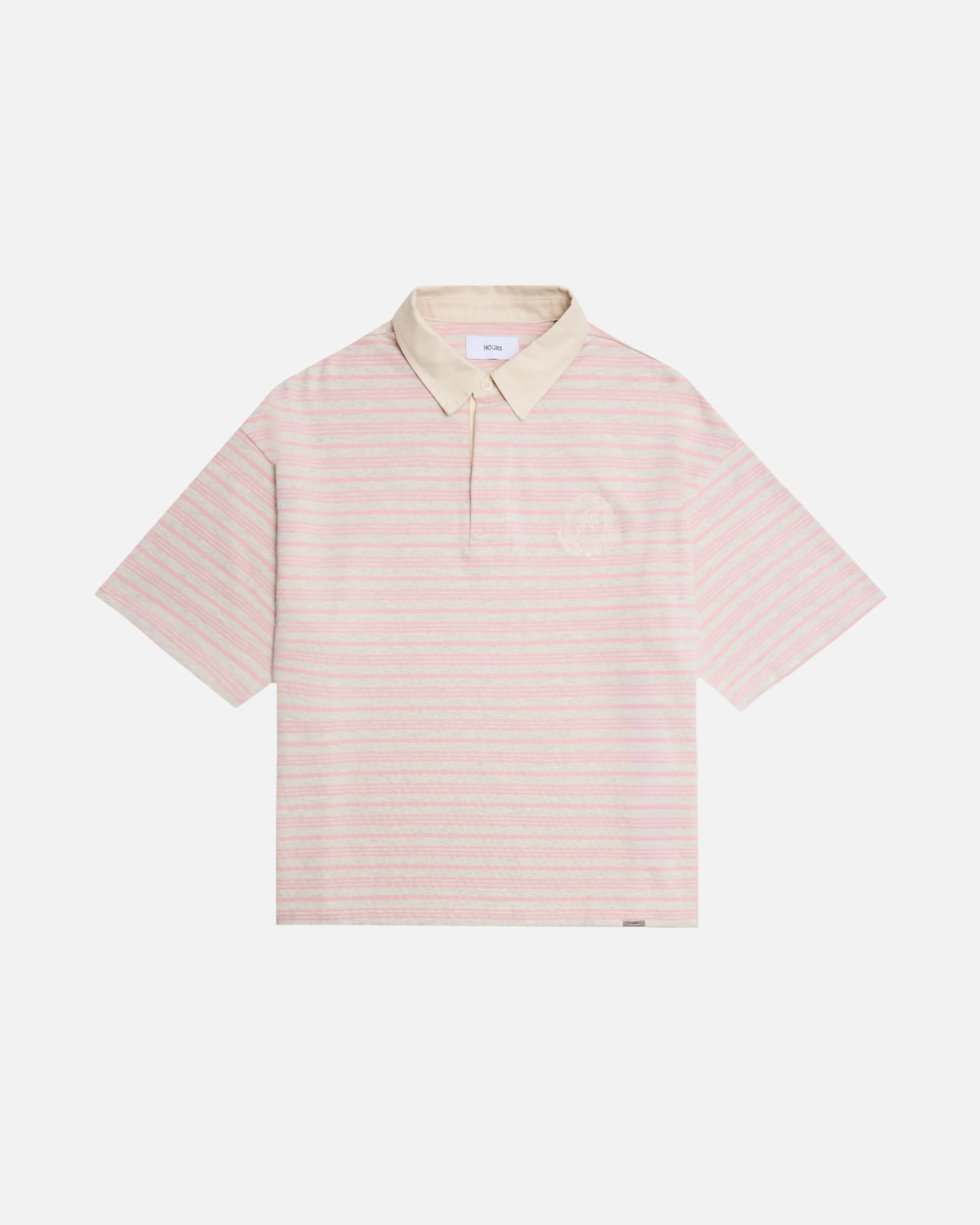 Striped Polo Shirt - Pink