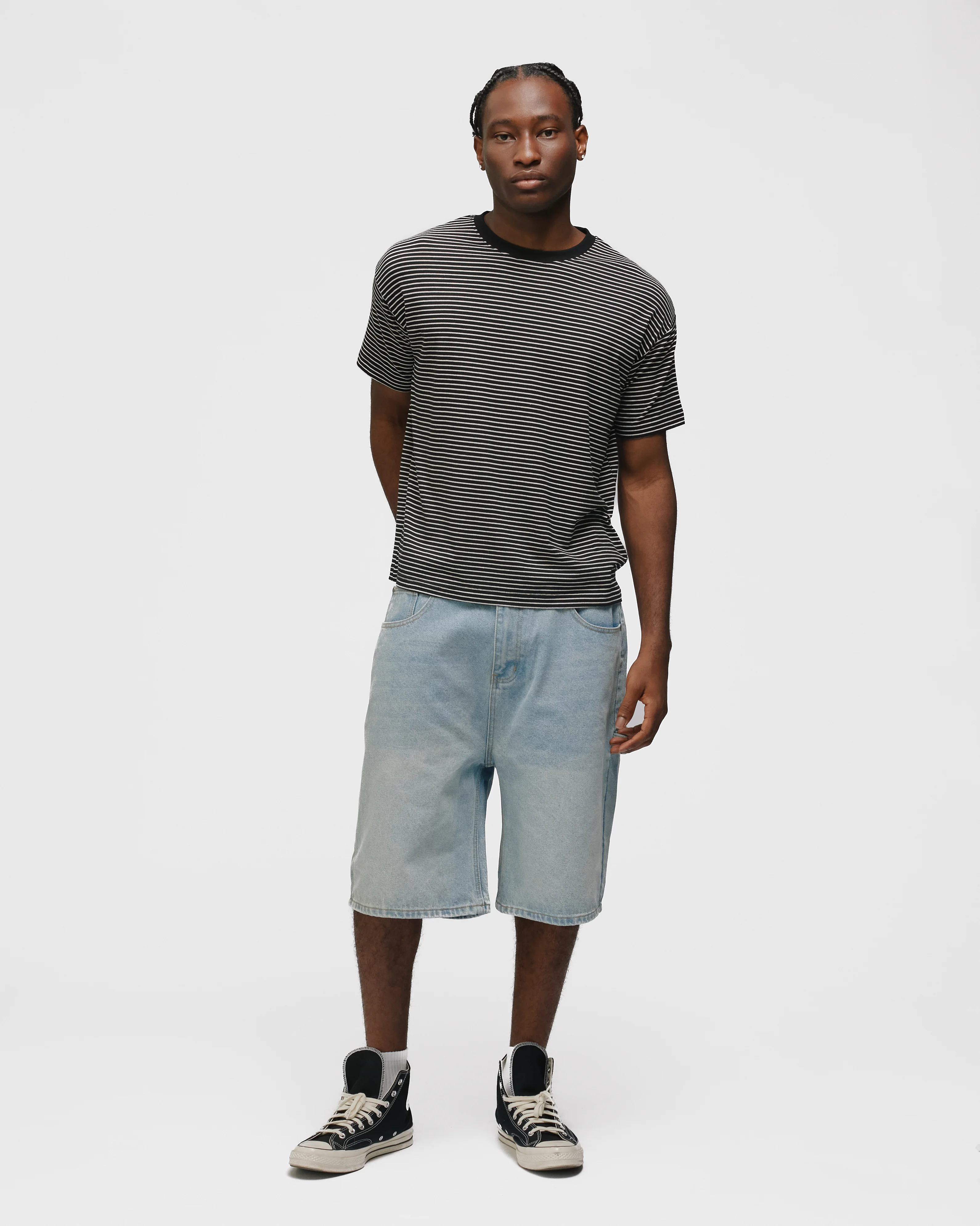 Striped T-Shirt - Black - Image 4