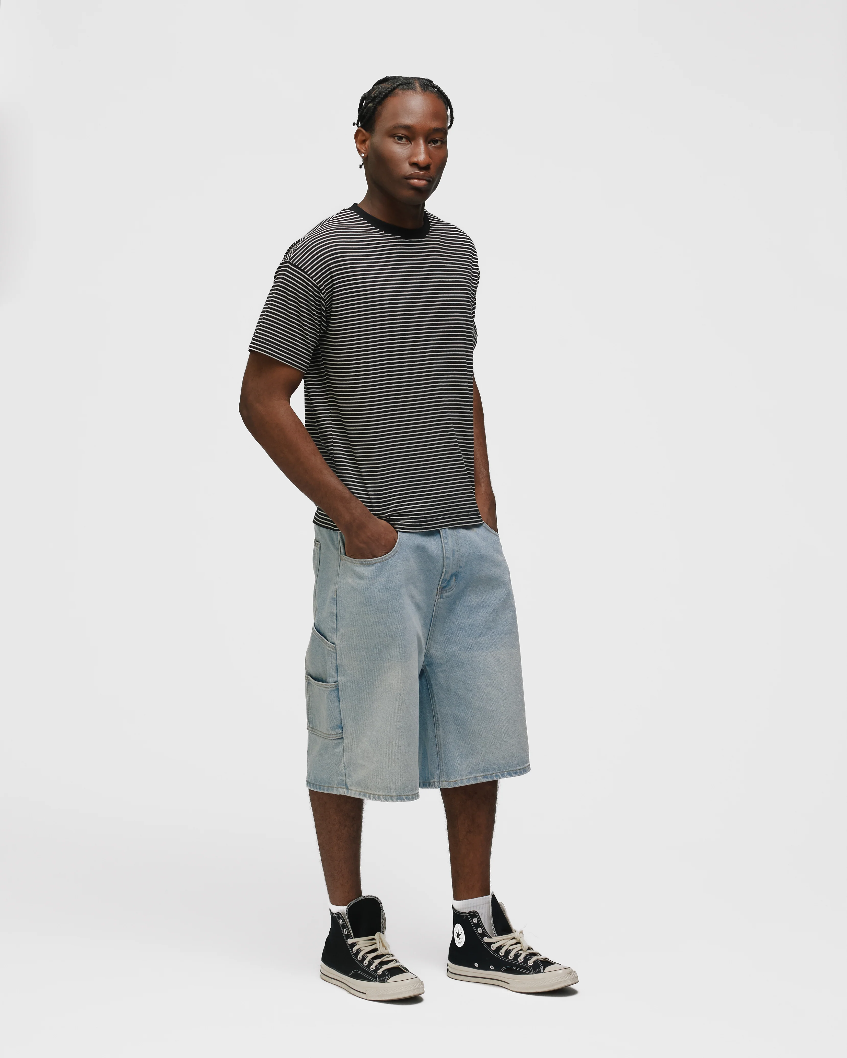 Striped T-Shirt - Black - Image 5
