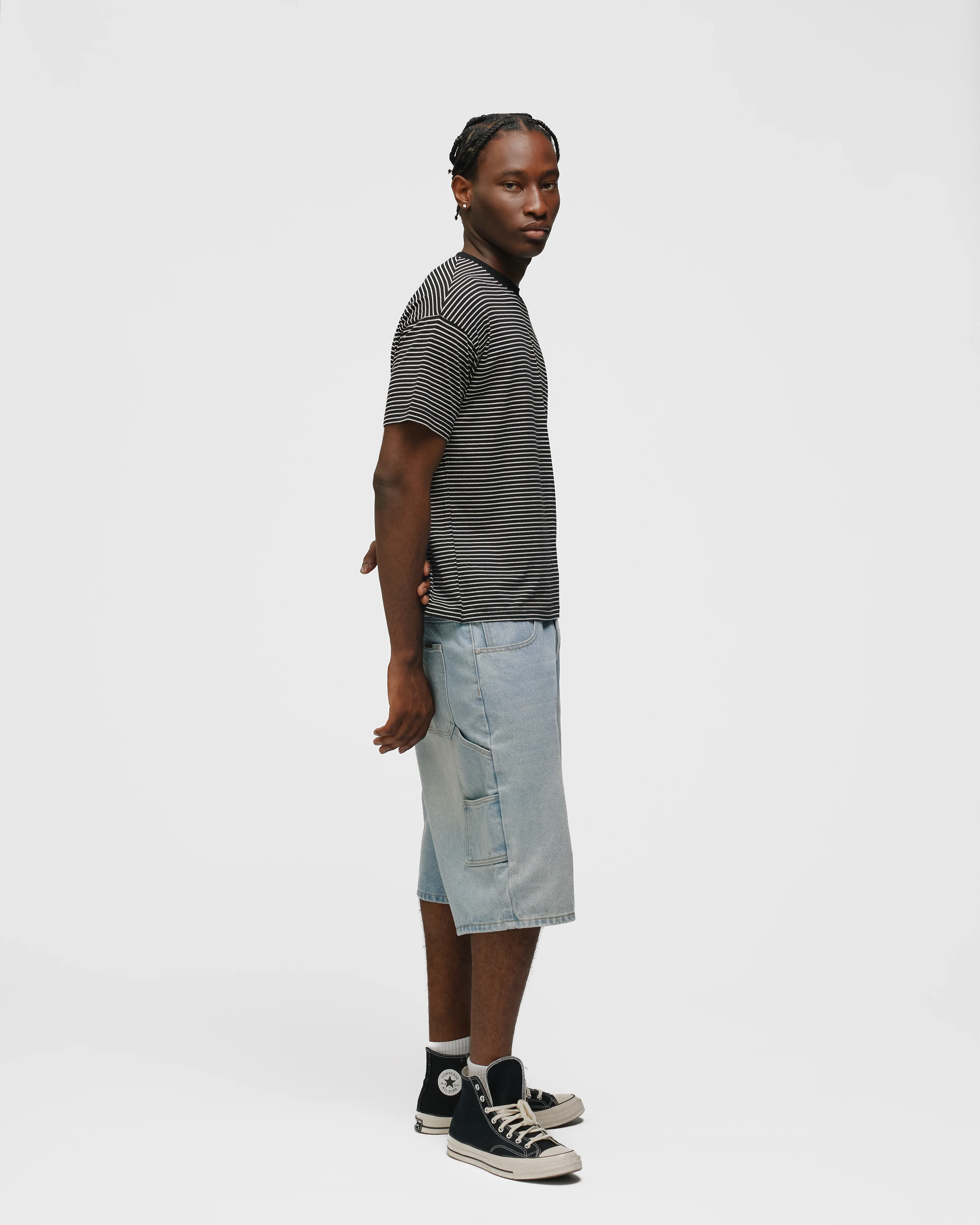 Striped T-Shirt - Black - Image 6