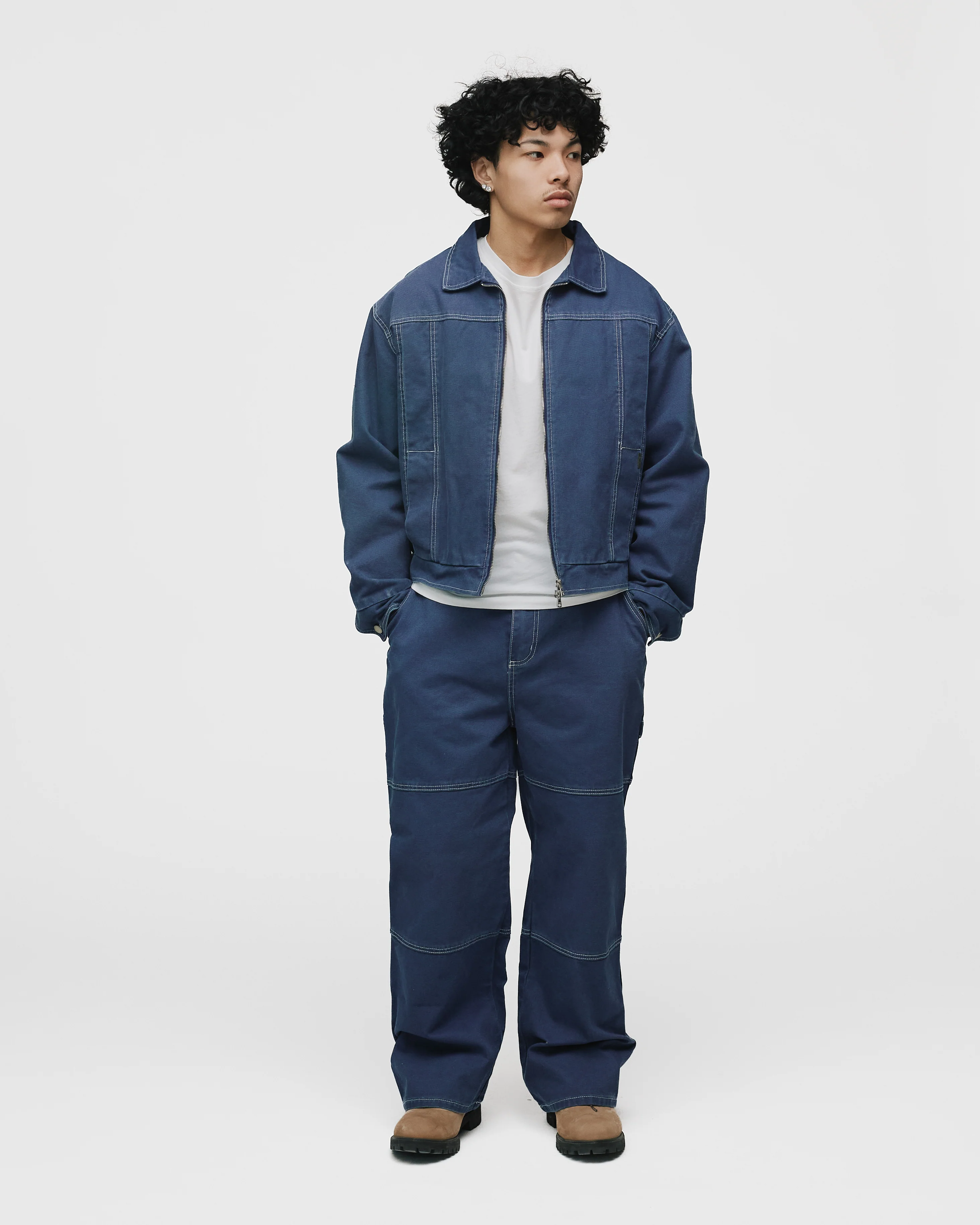 Workwear Jacket - Washed Blue - Image 4