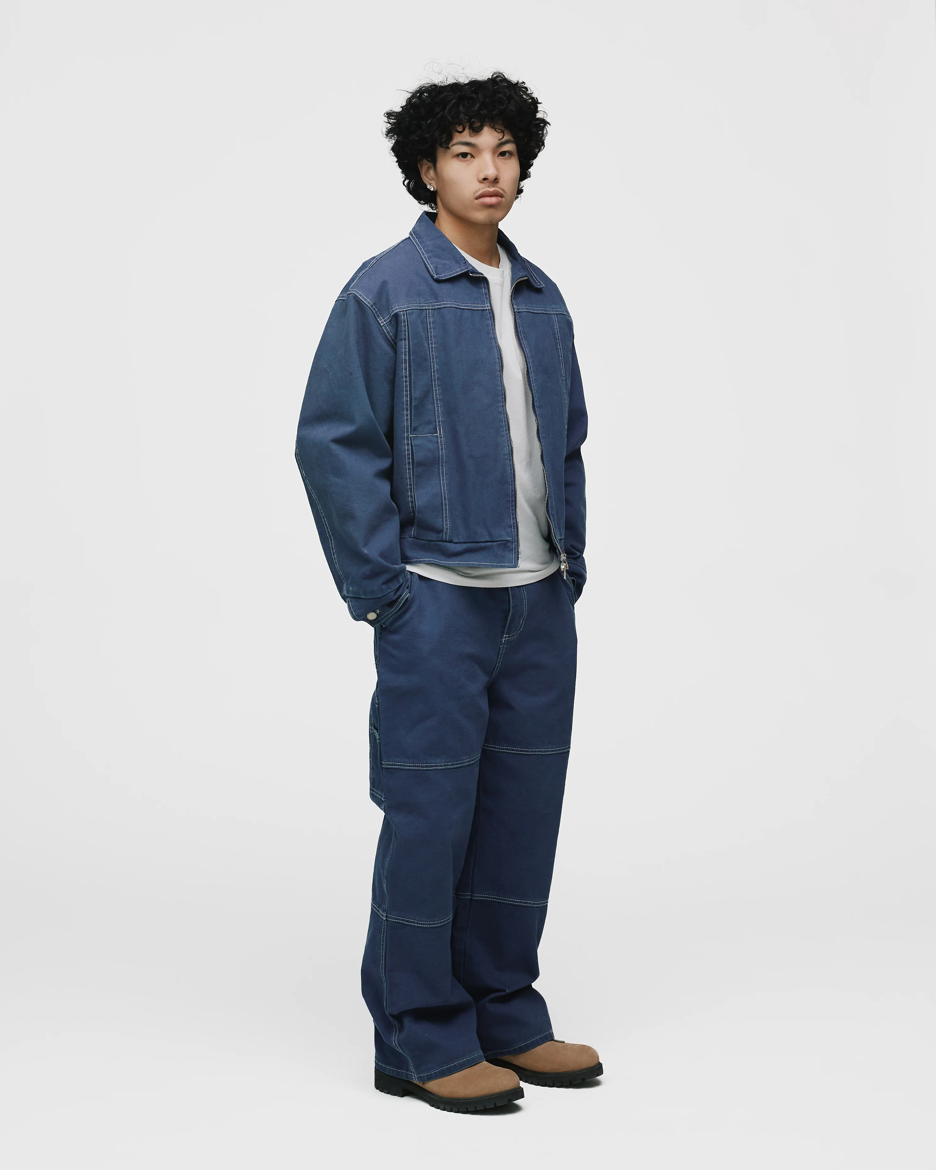 Workwear Jacket - Washed Blue - Image 5